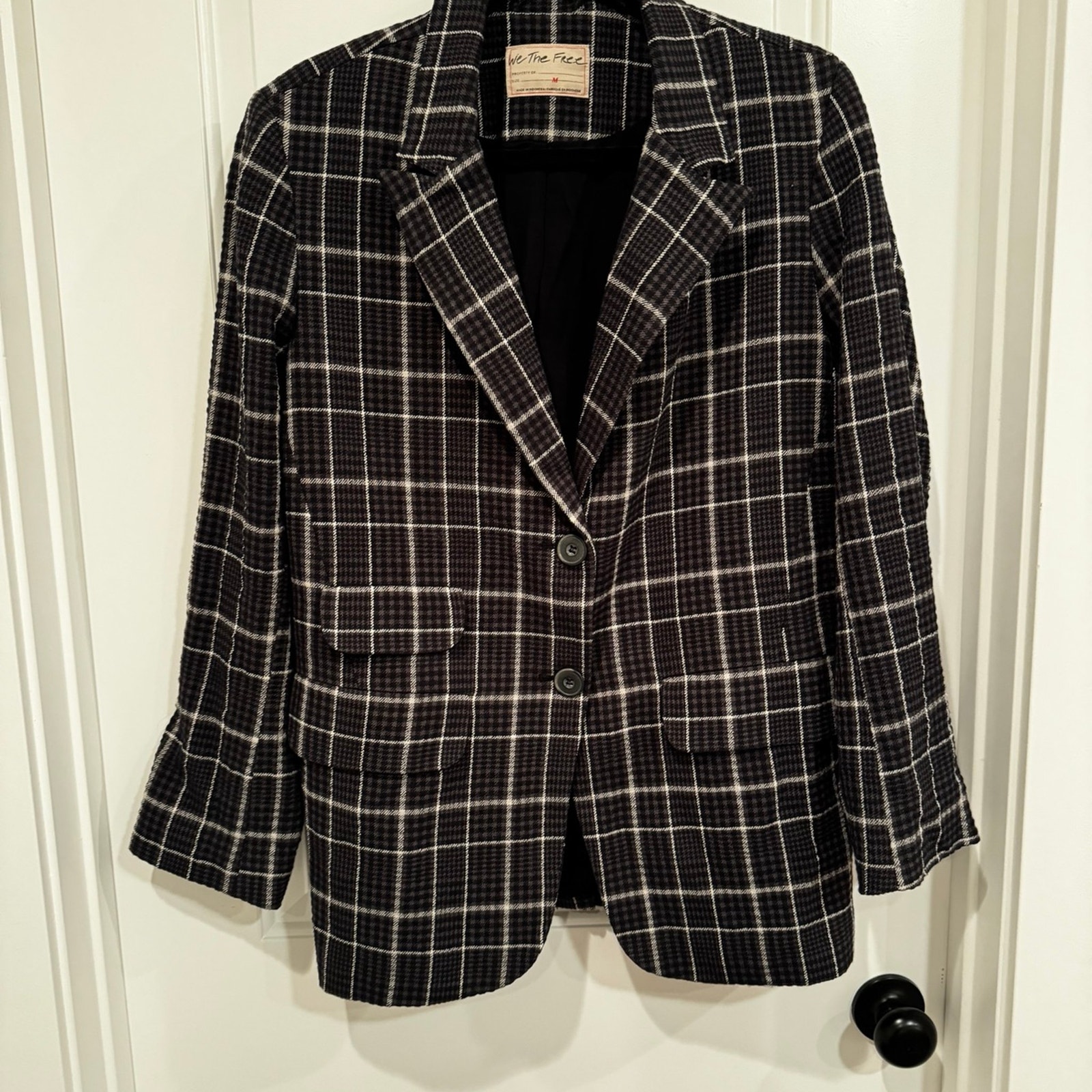 We The Free Blazer Black And Gray Women Size Medium